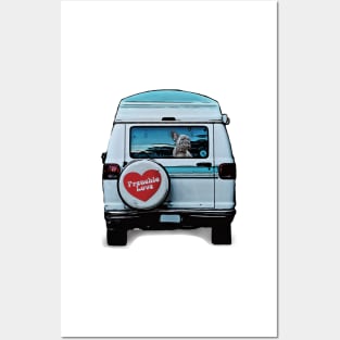 French Bulldog In Campervan Posters and Art